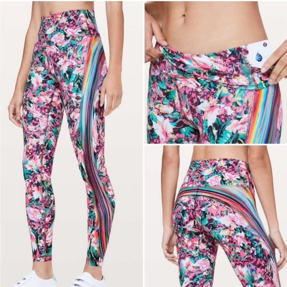 lululemon athletica Pants - Lululemon RARE 🌈 Spectrum Wunder Under Hi-Rise Tight Nulux White Black Size 8